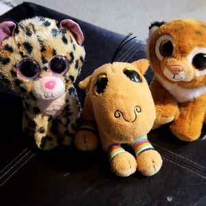 Leopard and Tiger Ty Plush Toy Set